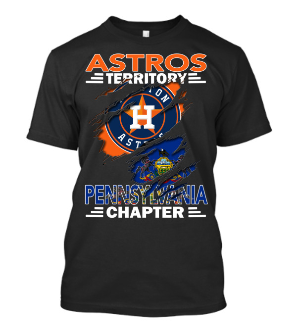 Astros Territory Houston Logo Pennsylvania Chapter Flag T-Shirt