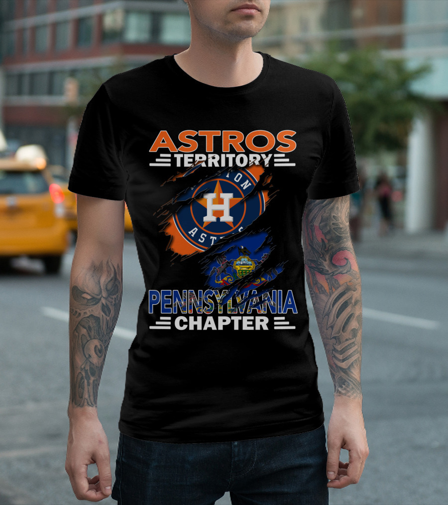 Astros Territory Houston Logo Pennsylvania Chapter Flag T-Shirt