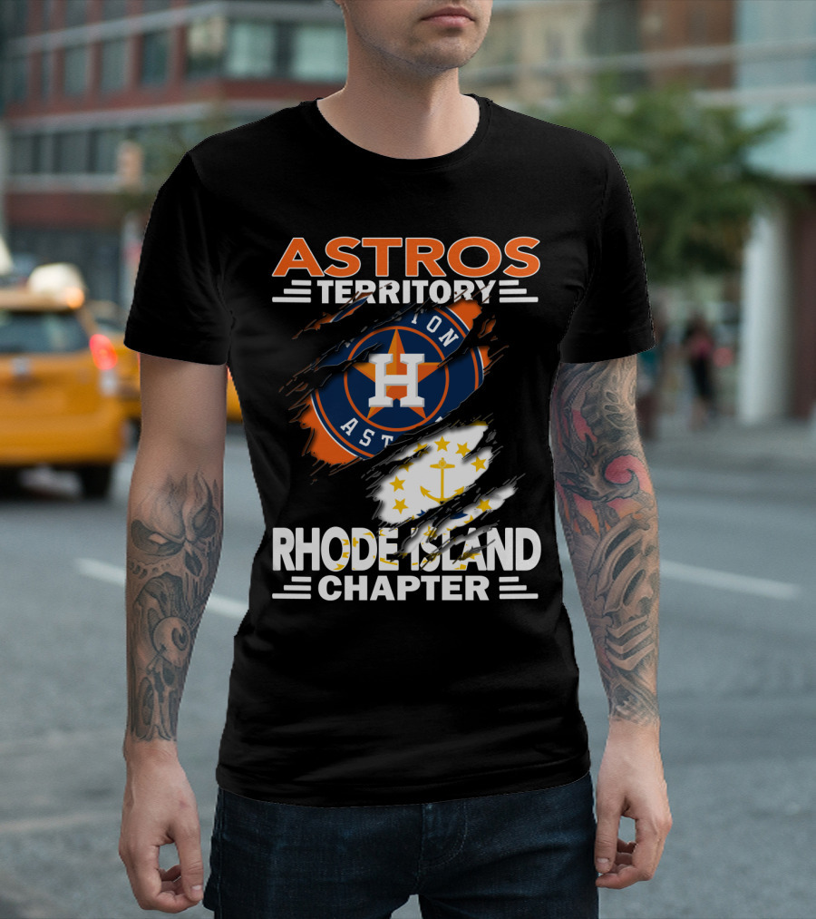 Astros Territory Rhode Island Chapter Houston Baseball Logo Fan Emblem T-Shirt