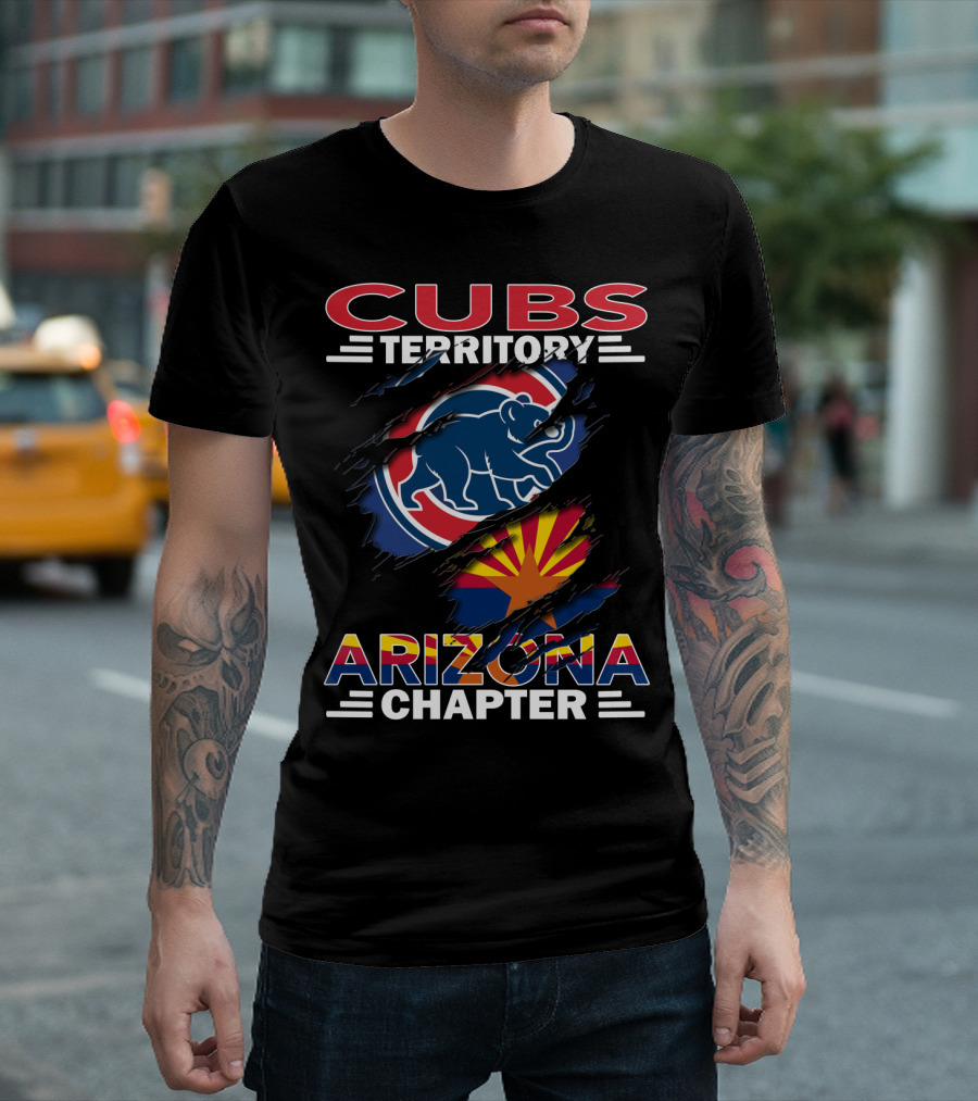 Cubs Territory Arizona Chapter Flag and Logo Mashup T-Shirt