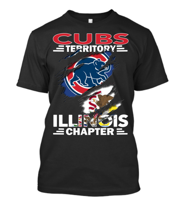 Cubs Territory Illinois Chapter With Bear And State Flag Elements T-Shirt