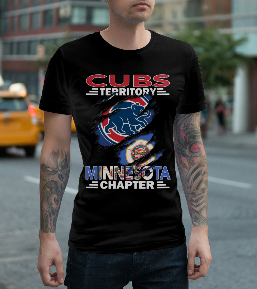 Cubs Territory Minnesota Chapter State Emblem and Sports Bear T-Shirt