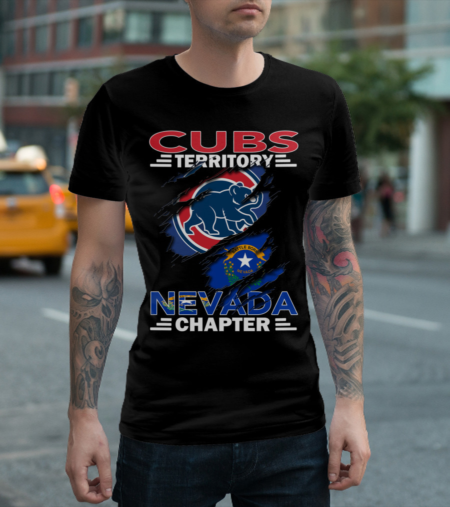 Cubs Territory Nevada Chapter Battle Born Nevada Flag Integration T-Shirt
