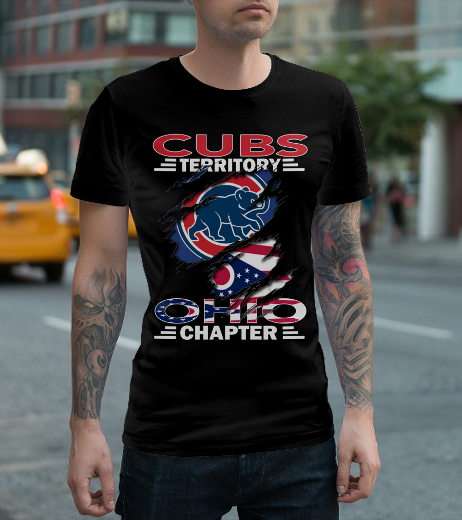 Cubs Territory Ohio Chapter Flag And Bear T-Shirt