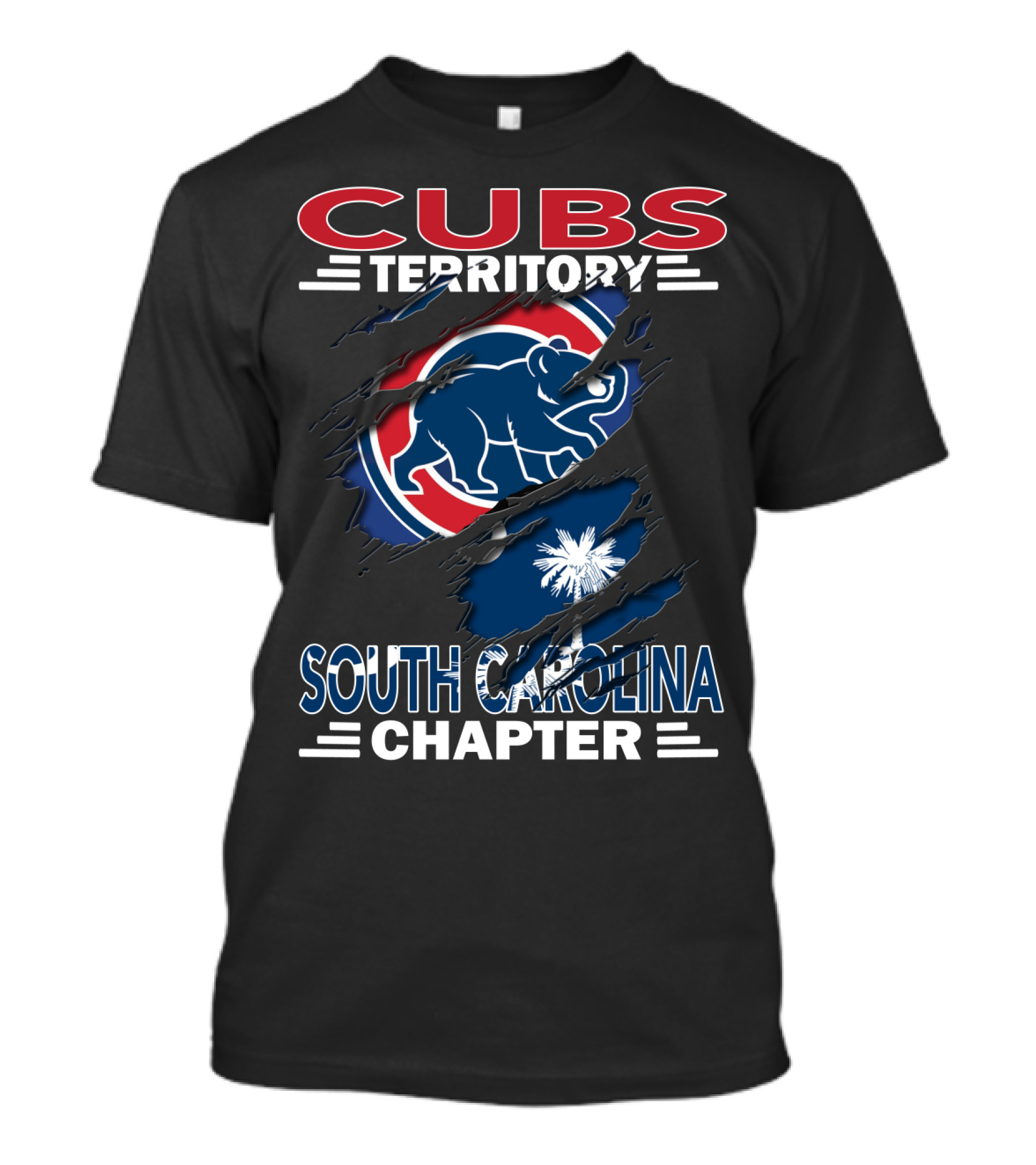 Cubs Territory South Carolina Chapter Cubs Logo South Carolina Flag T-Shirt
