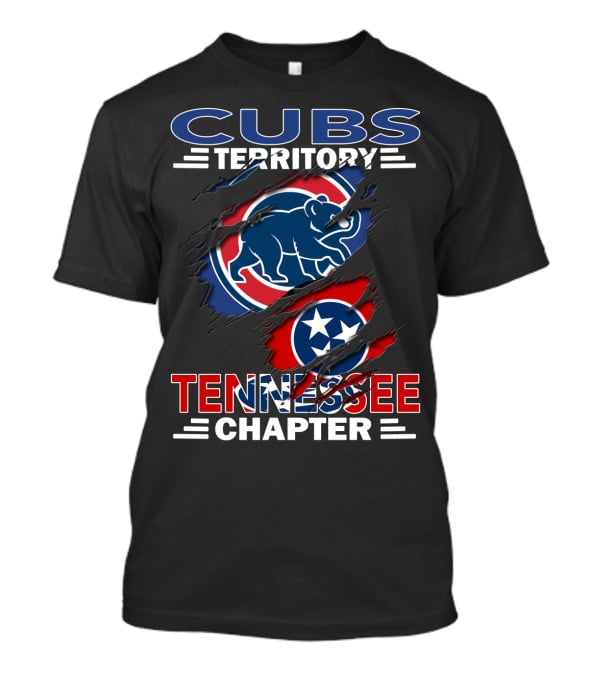 Cubs Territory Tennessee Chapter Chicago Cubs And Tennessee Flag Logo Integration T-Shirt