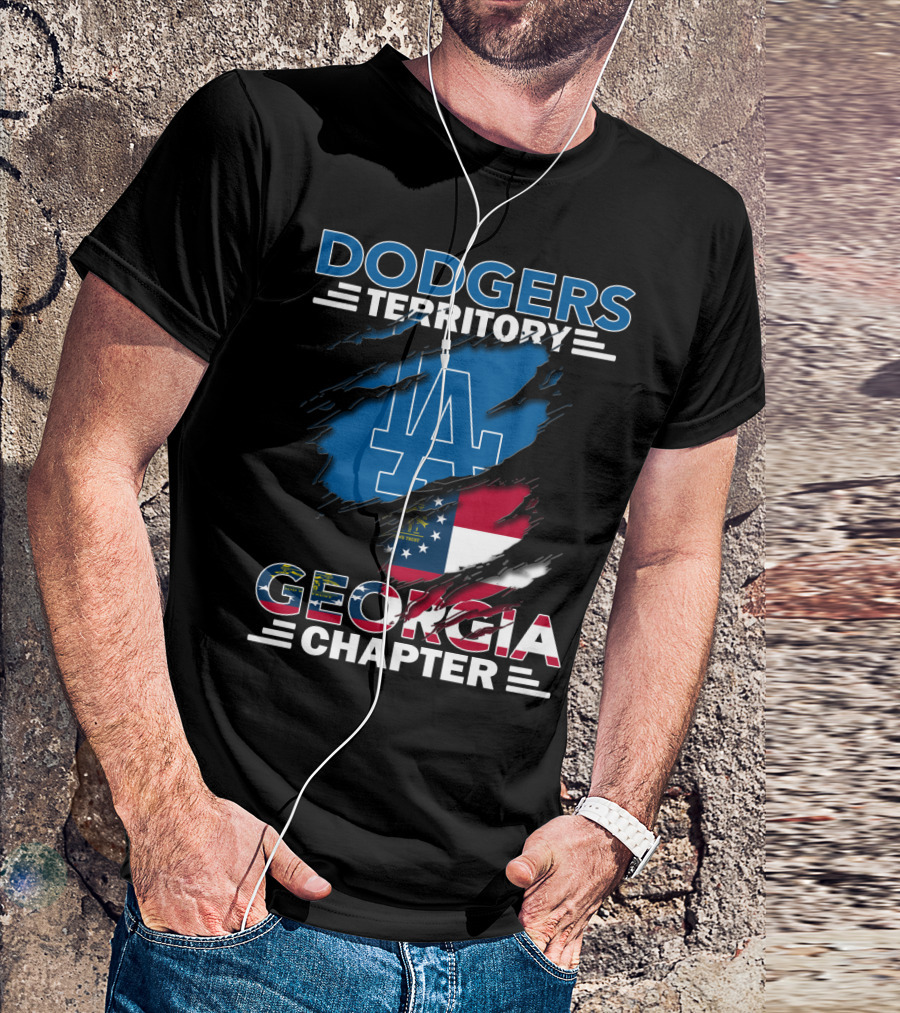 Dodgers Territory LA Georgia Chapter American Flag T-Shirt