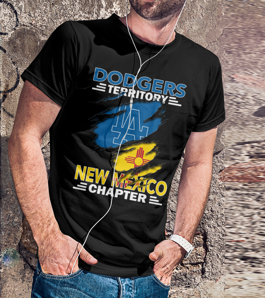 Dodgers Territory New Mexico Chapter LA Logo And Zia T-Shirt