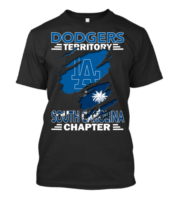 Dodgers Territory South Carolina Chapter LA Logo Palmetto Rip T-Shirt