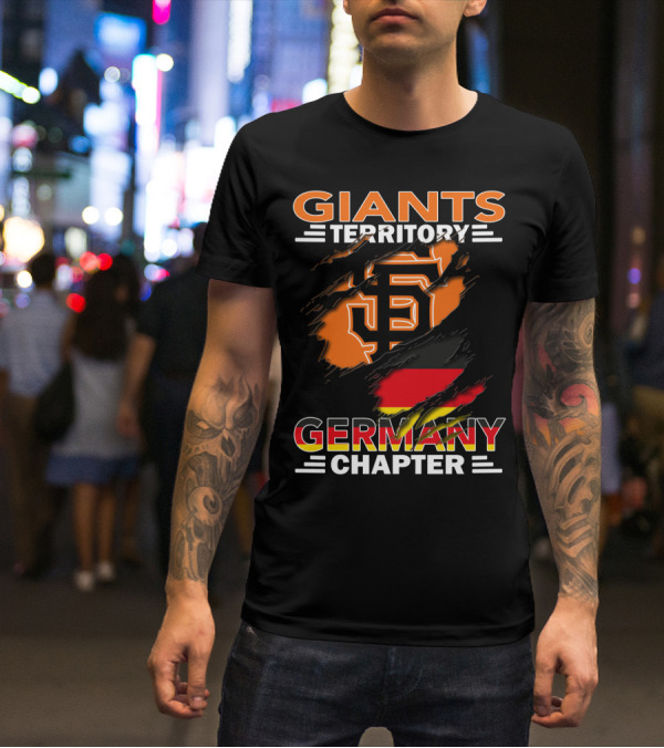 Giants Territory Germany Chapter Sf Baseball Logo With German Flag T-Shirt