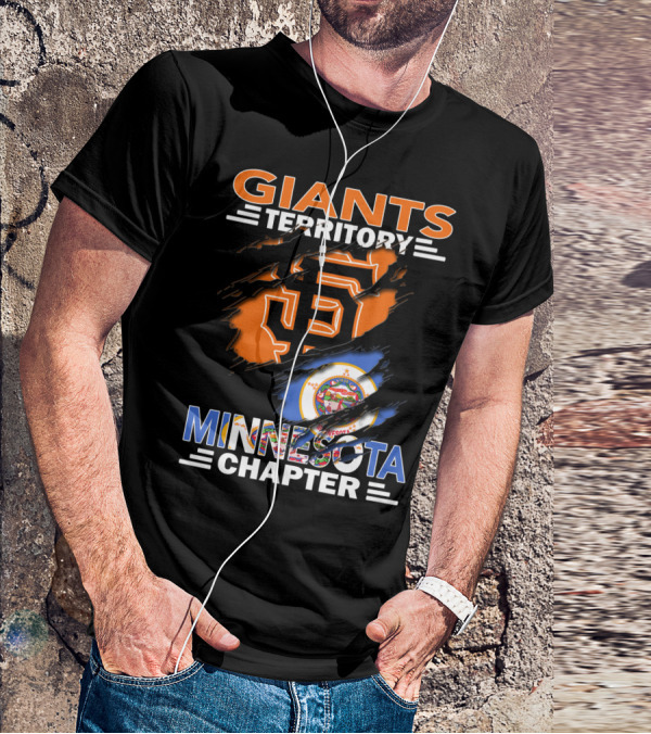Giants Territory Minnesota Chapter San Francisco Giants Logo Minnesota State Flag T-Shirt