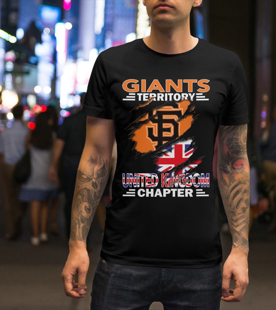 Giants Territory Sf Logo United Kingdom Chapter Union Jack T-Shirt