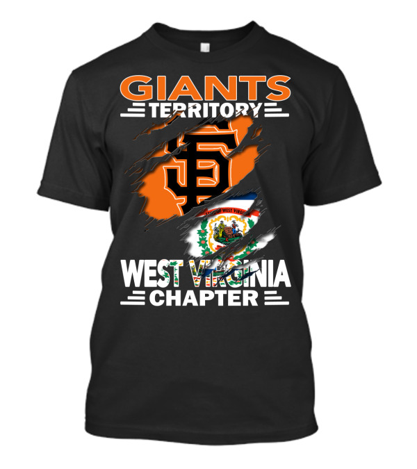 Giants Territory Sf Logo West Virginia State Flag Chapter T-Shirt