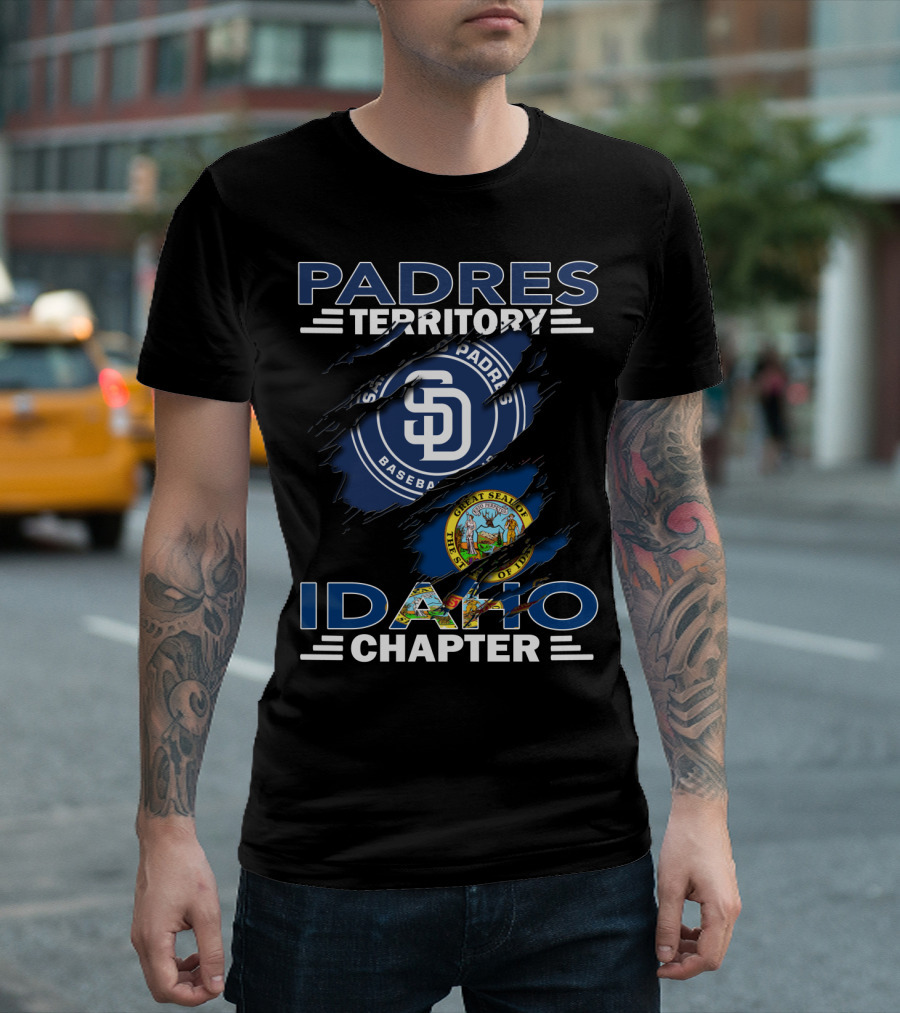 San Diego Padres Territory Idaho Chapter State Seal Integration T-Shirt