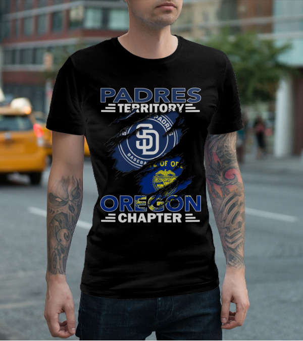 San Diego Padres Territory Oregon Chapter State Seal Rip T-Shirt