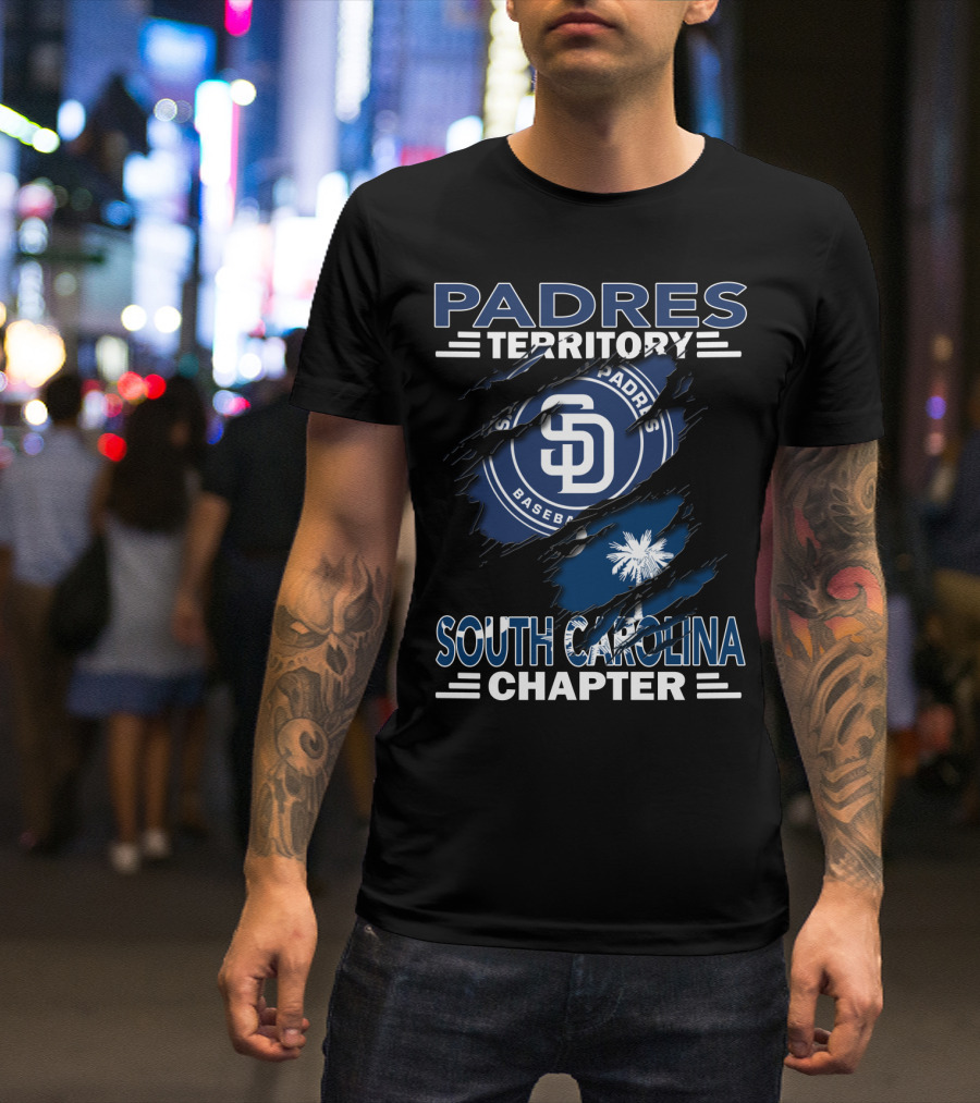 San Diego Padres Territory South Carolina Chapter Baseball Fan Club T-Shirt