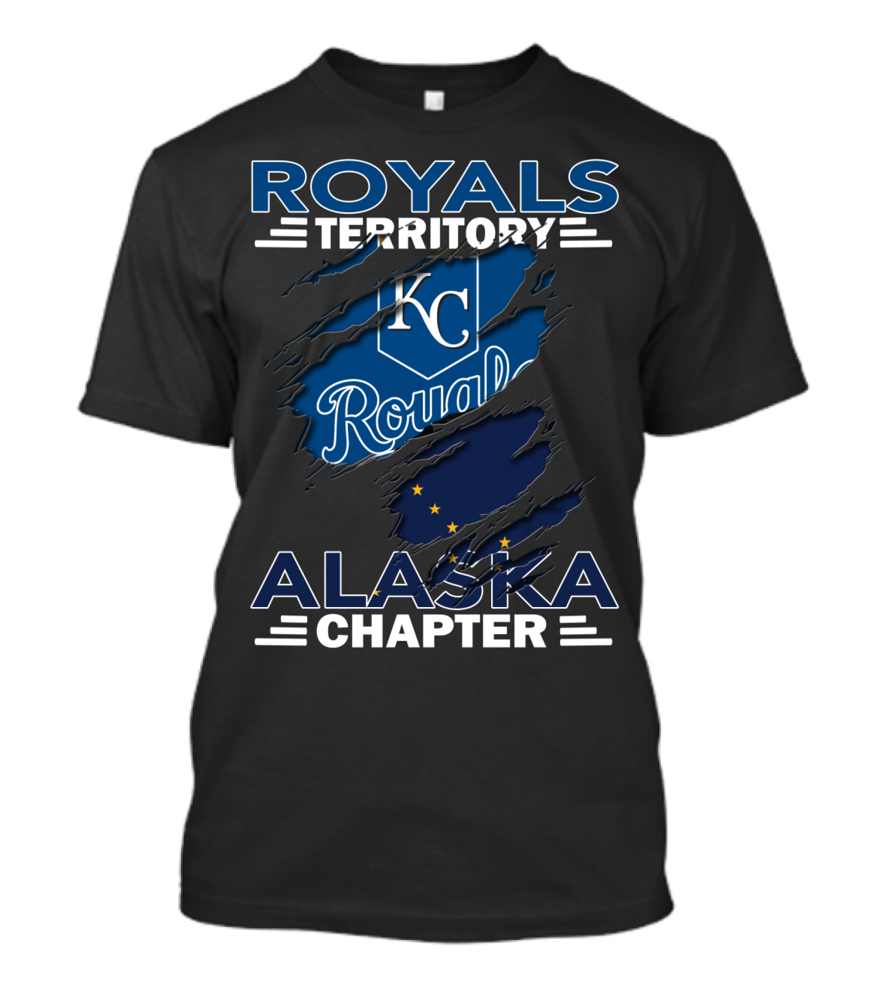 Royals Territory Alaska Chapter KC Royals Logo With Alaska Flag Elements T-Shirt