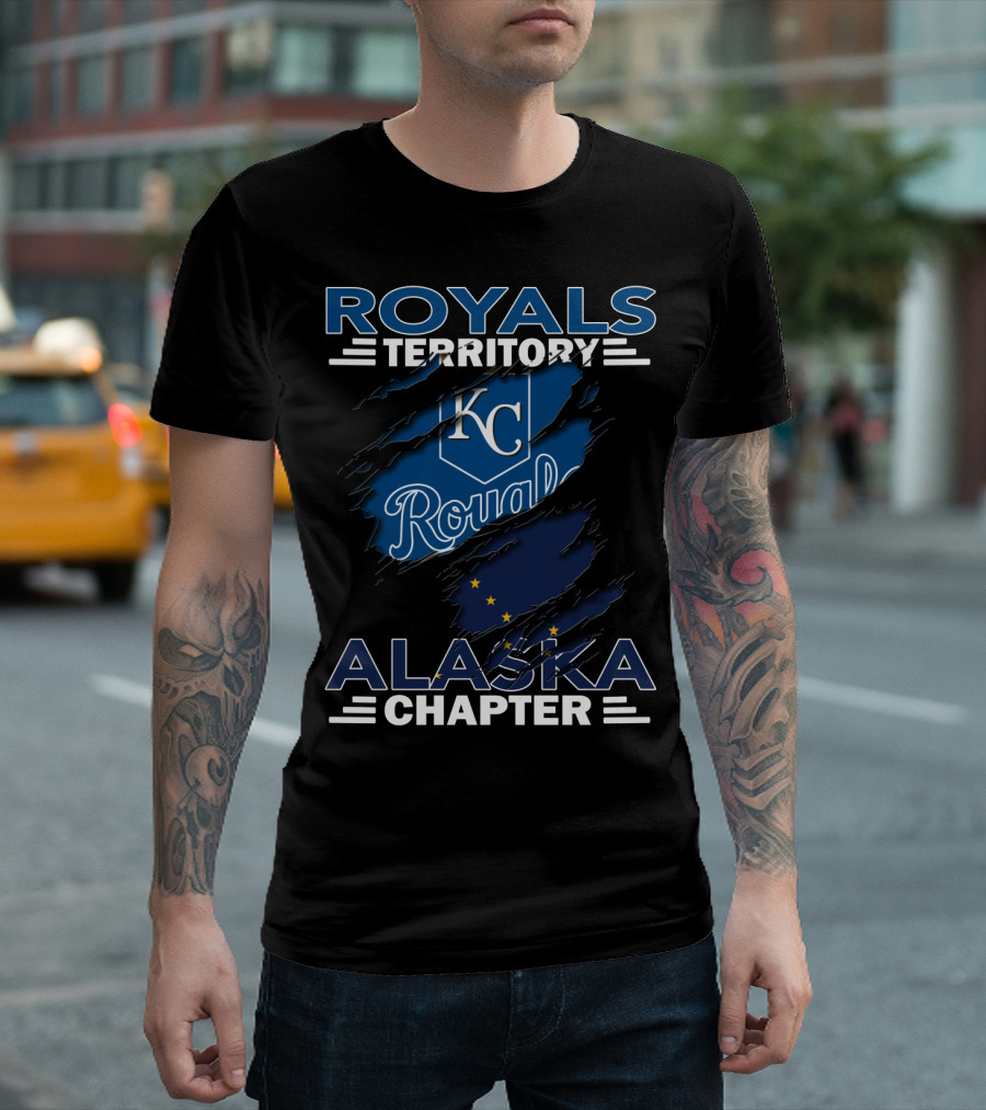 Royals Territory Alaska Chapter KC Royals Logo with Alaska Flag Elements T-Shirt