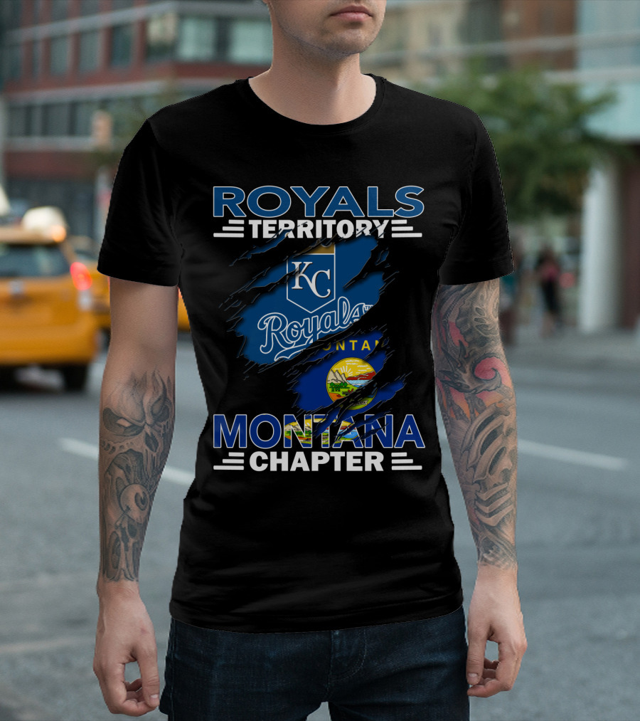 Royals Territory Montana Chapter KC Royals Emblem with Montana State T-Shirt