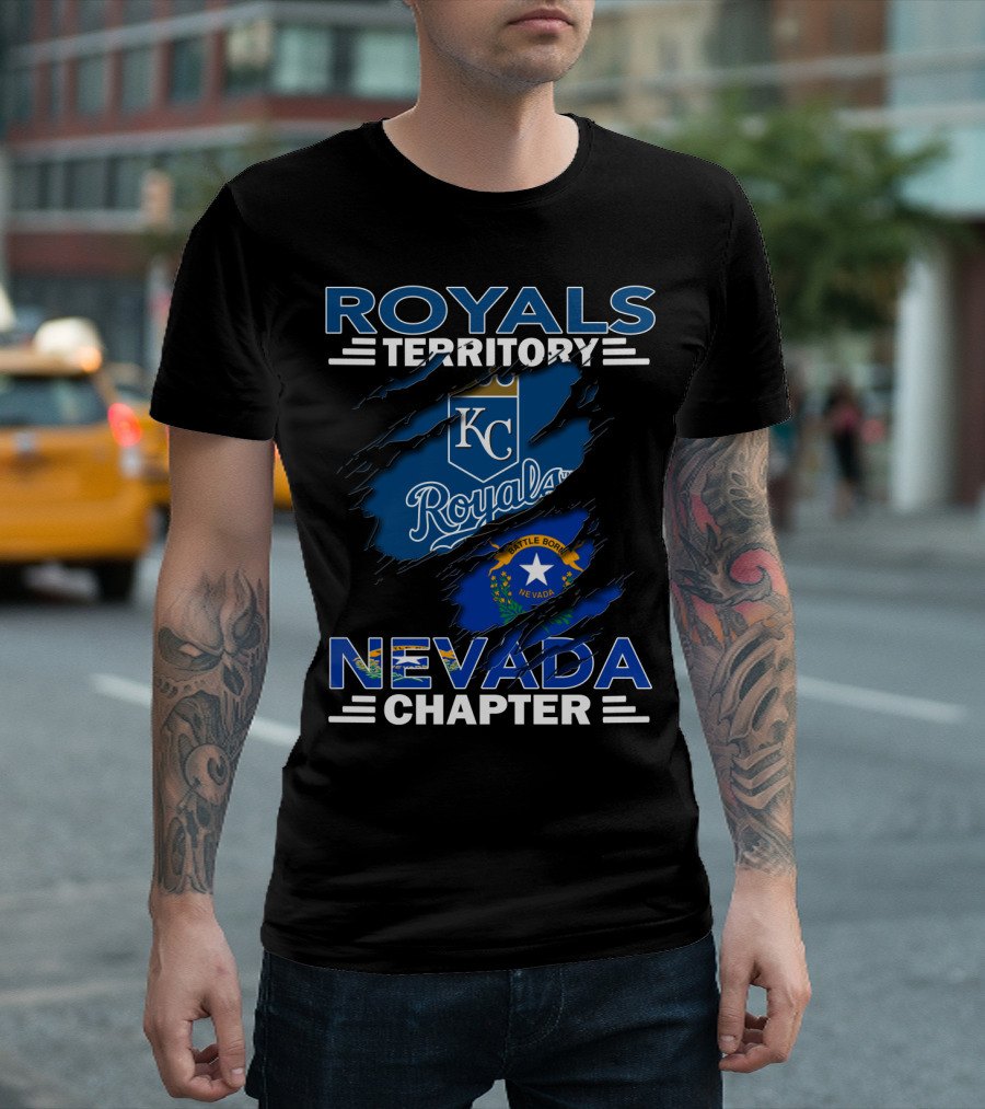 Royals Territory KC Nevada Chapter Battle Born Flag T-Shirt
