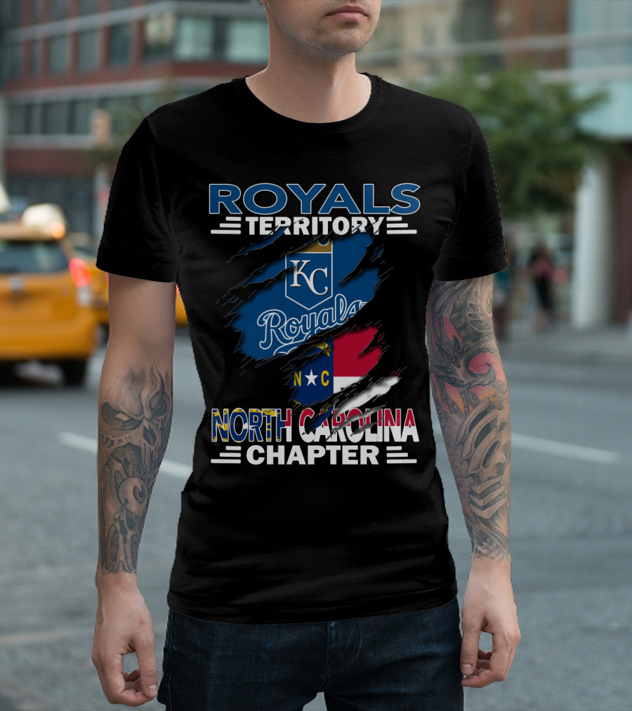 Royals Territory North Carolina Chapter KC Royals NC Flag T-Shirt