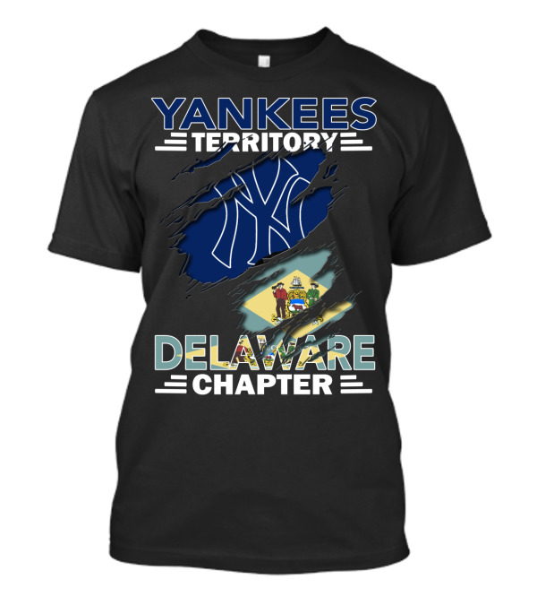 YANKEES TERRITORY DELAWARE CHAPTER NY LOGO FLAG T-Shirt
