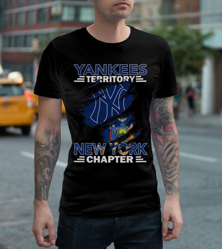 Yankees Territory New York Chapter Flag and Logo Fusion T-Shirt