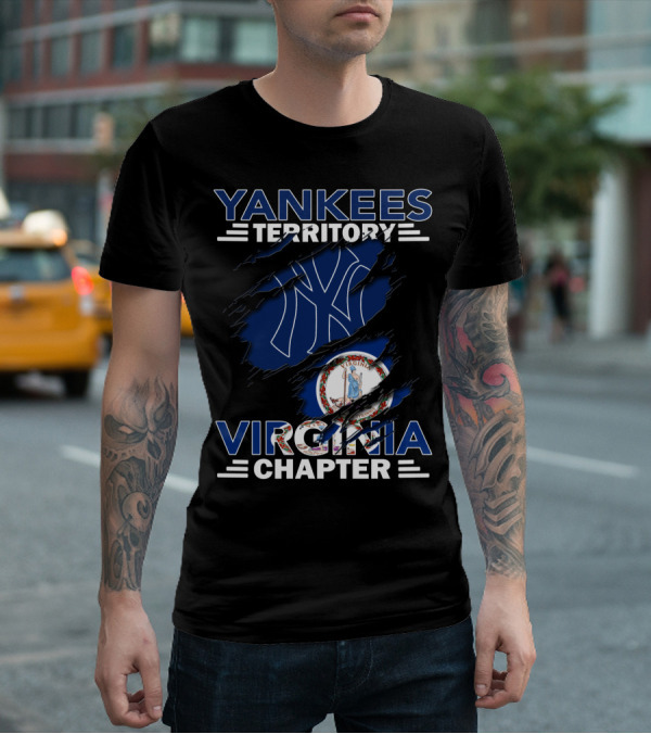 Yankees Territory Virginia Chapter Yankees Logo Virginia Flag T-Shirt