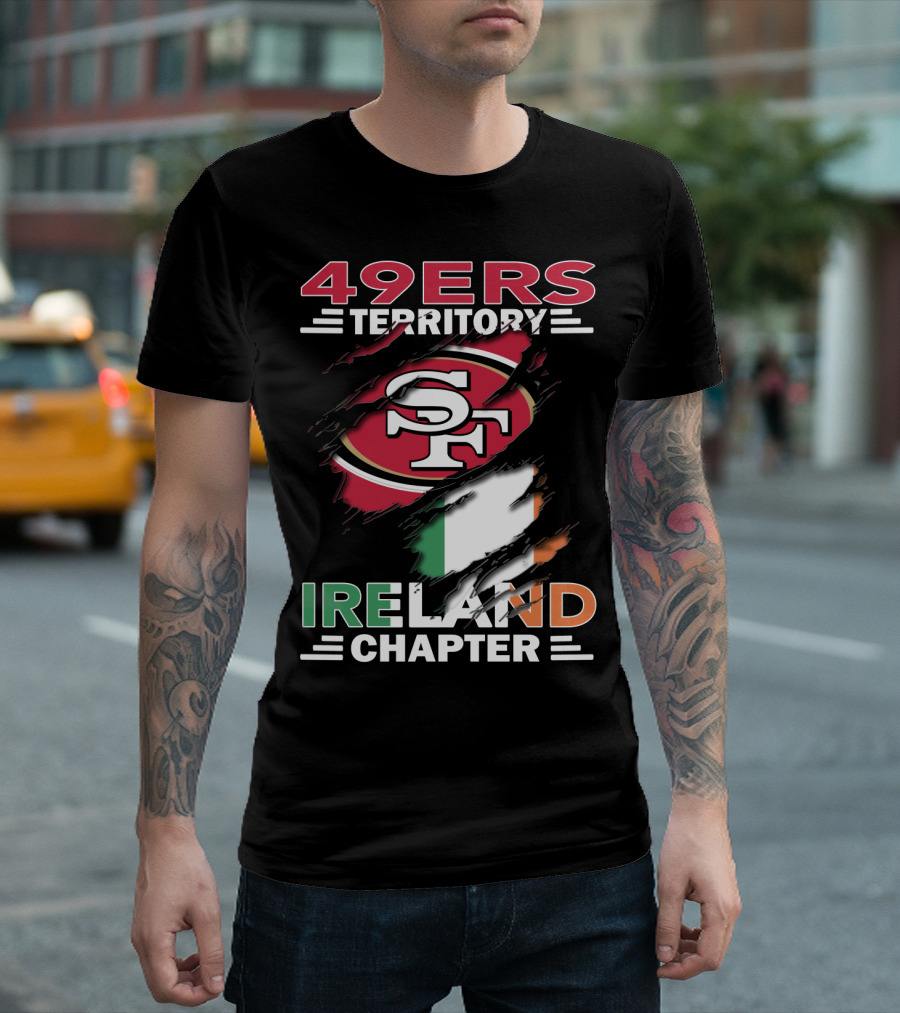 49ers Territory Ireland Chapter SF Logo Irish Flag T-Shirt