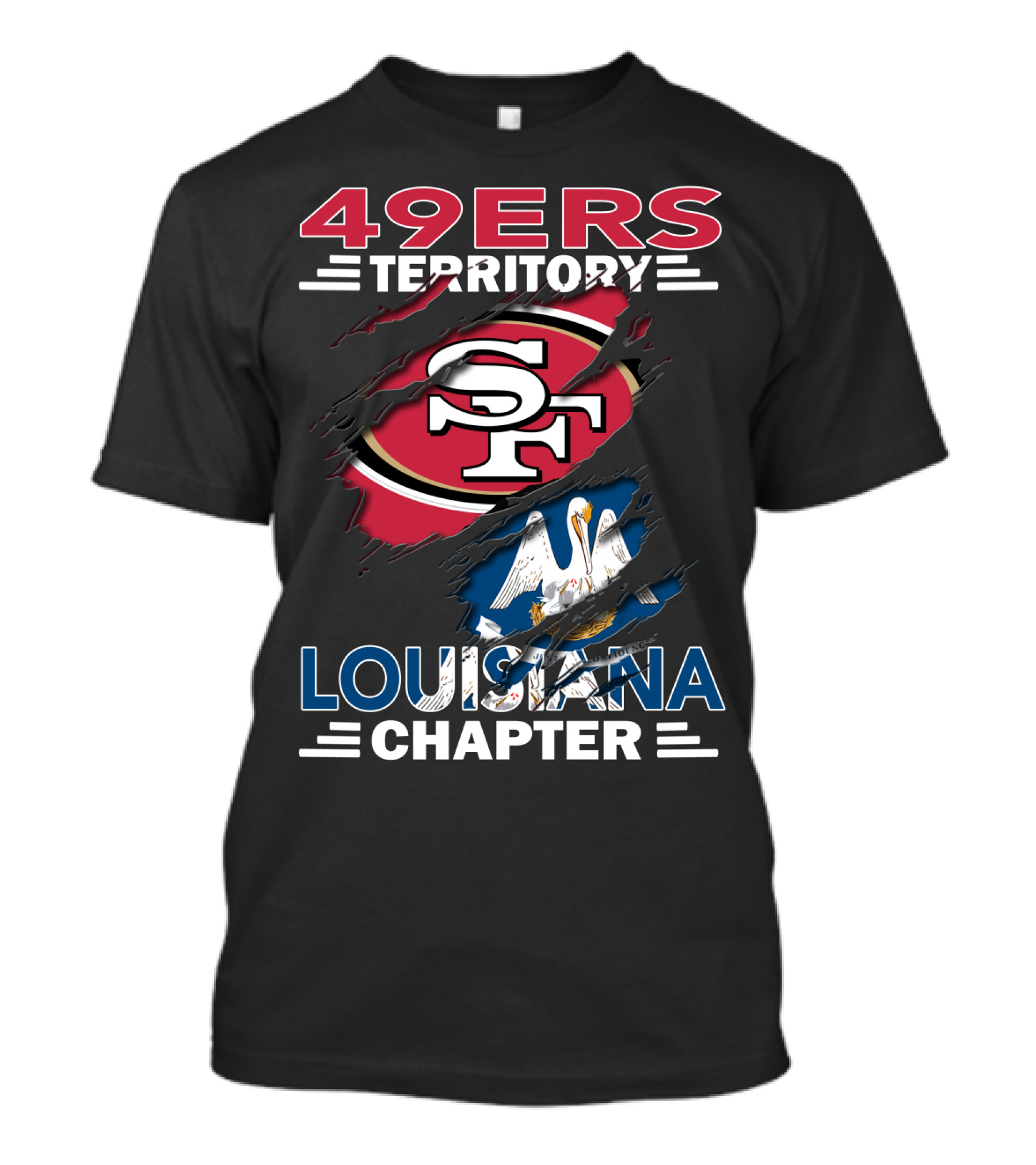 49ers Territory SF Logo Louisiana Chapter T-Shirt