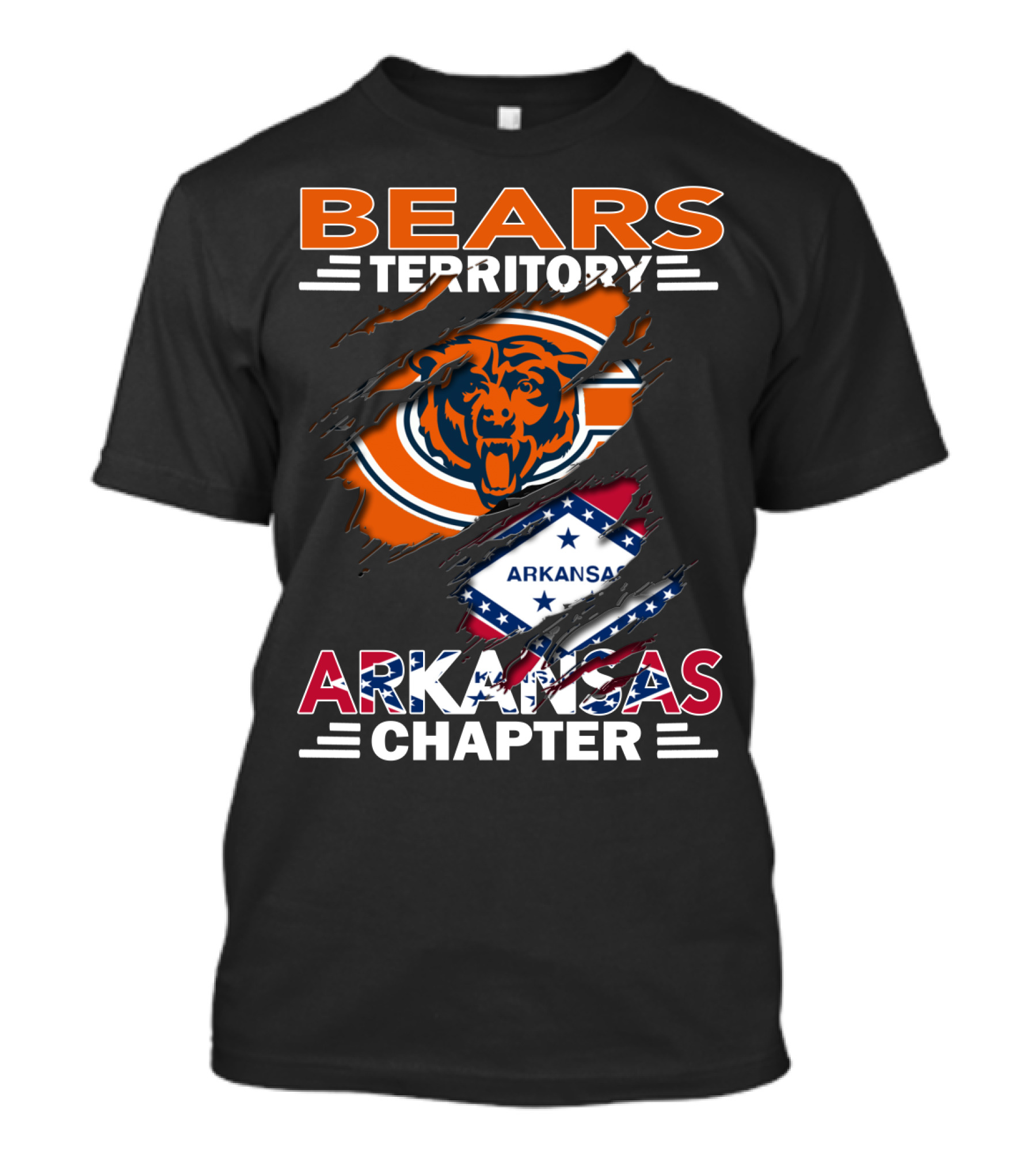 Bears Territory Chicago Bears Arkansas Chapter T-Shirt