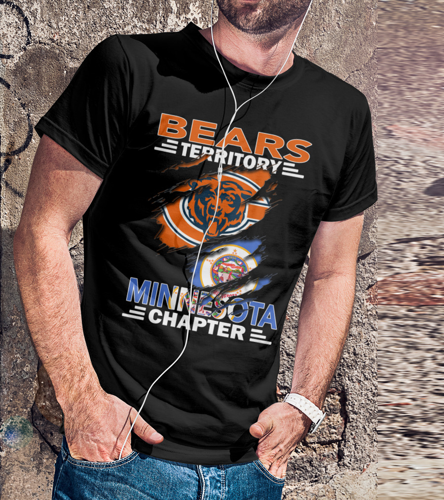 Bears Territory NFL Minnesota Chapter With State Flag Elements T-Shirt