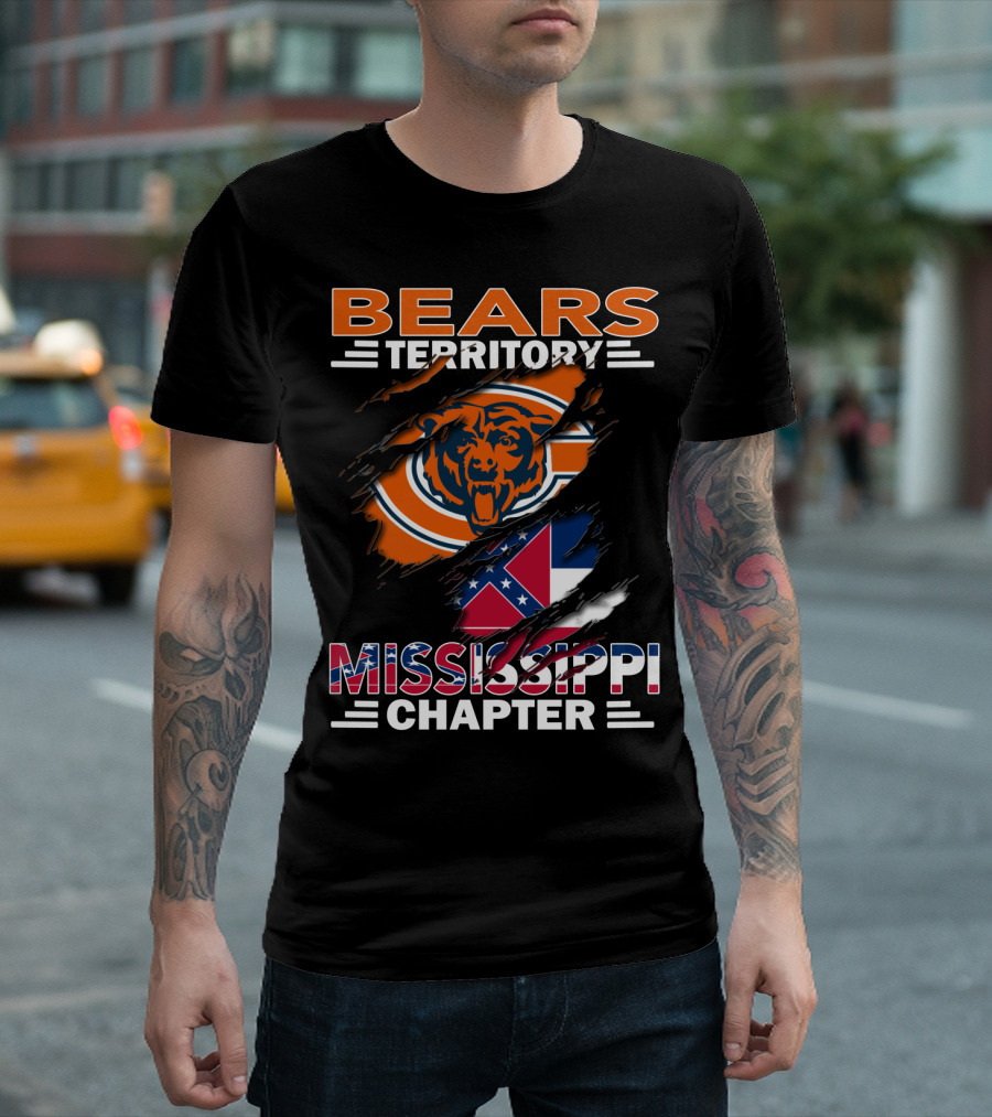 Bears Territory Chicago Mississippi Chapter Flag Collaboration T-Shirt