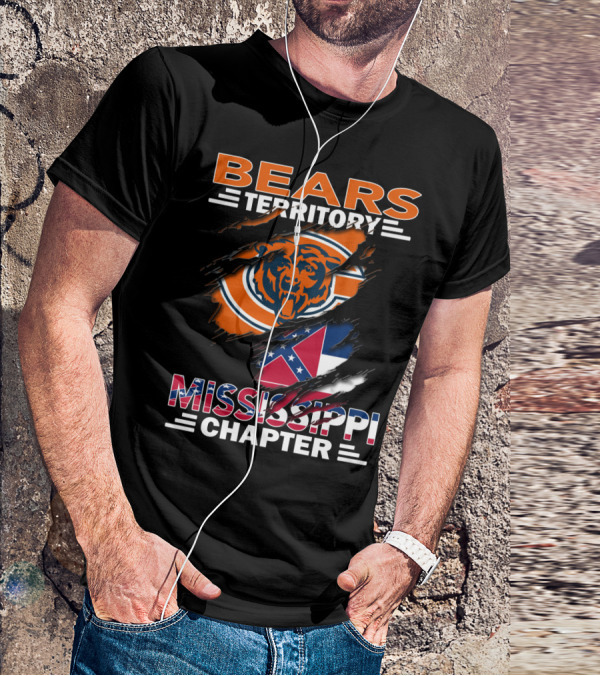 Bears Territory Chicago Mississippi Chapter Flag Collaboration T-Shirt