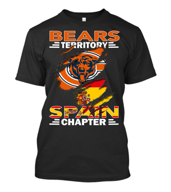 Bears Territory Spain Chapter Chicago Bears Flag T-Shirt