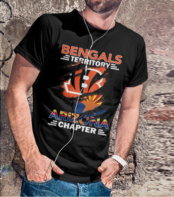 Bengals Territory Arizona Chapter Bengals Logo Arizona Flag T-Shirt