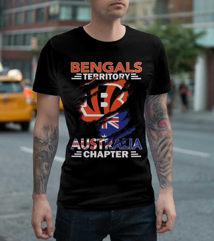 Bengals Territory Australia Chapter With Flag T-Shirt