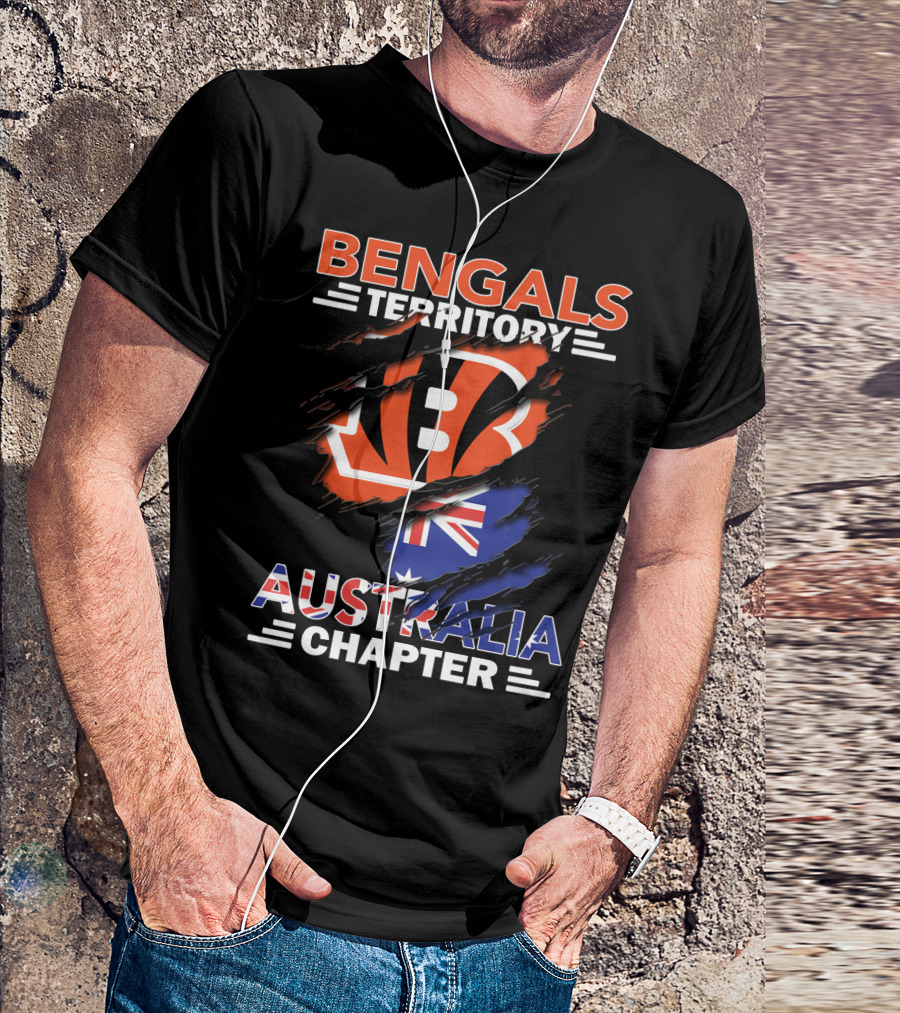 Bengals Territory Australia Chapter With Flag T-Shirt