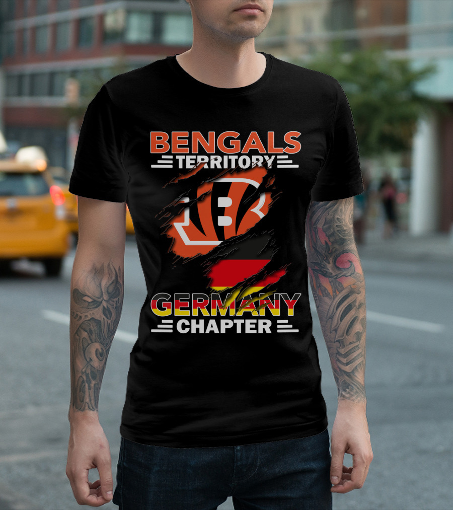 Bengals Territory Germany Chapter Logo With German Flag Elements T-Shirt