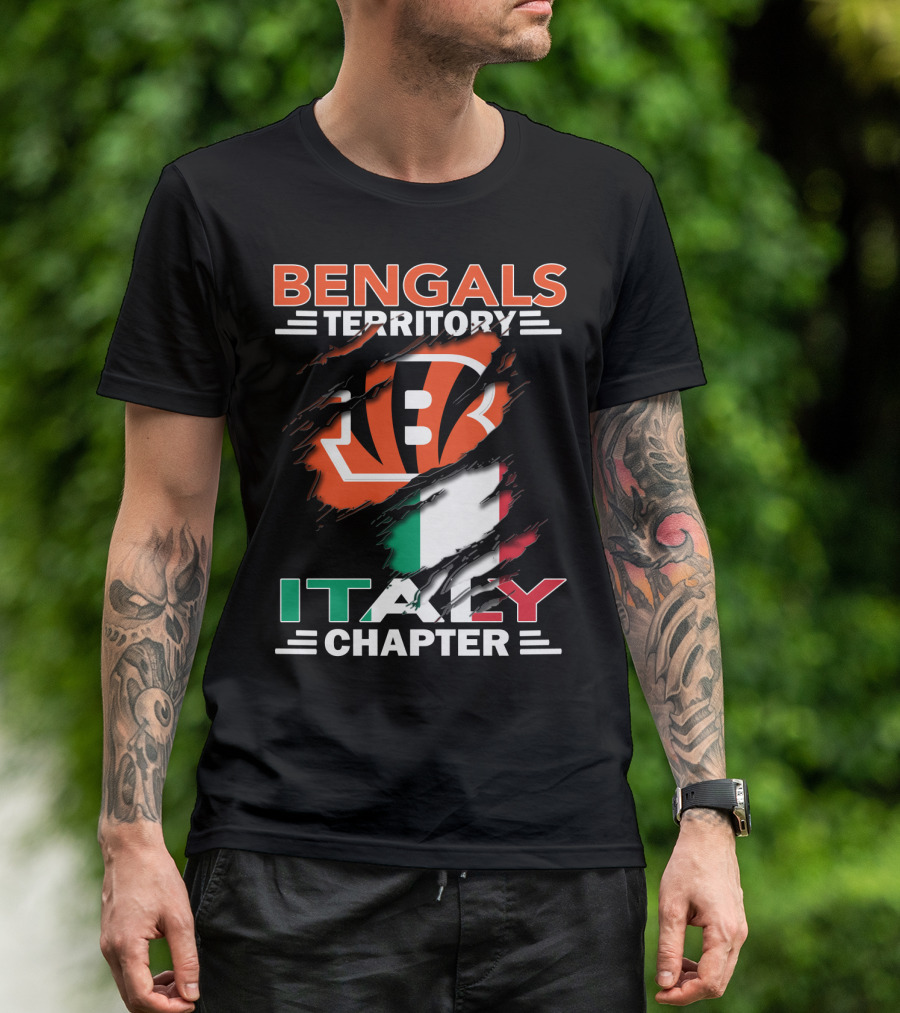 Bengals Territory Italy Chapter Flag T-Shirt