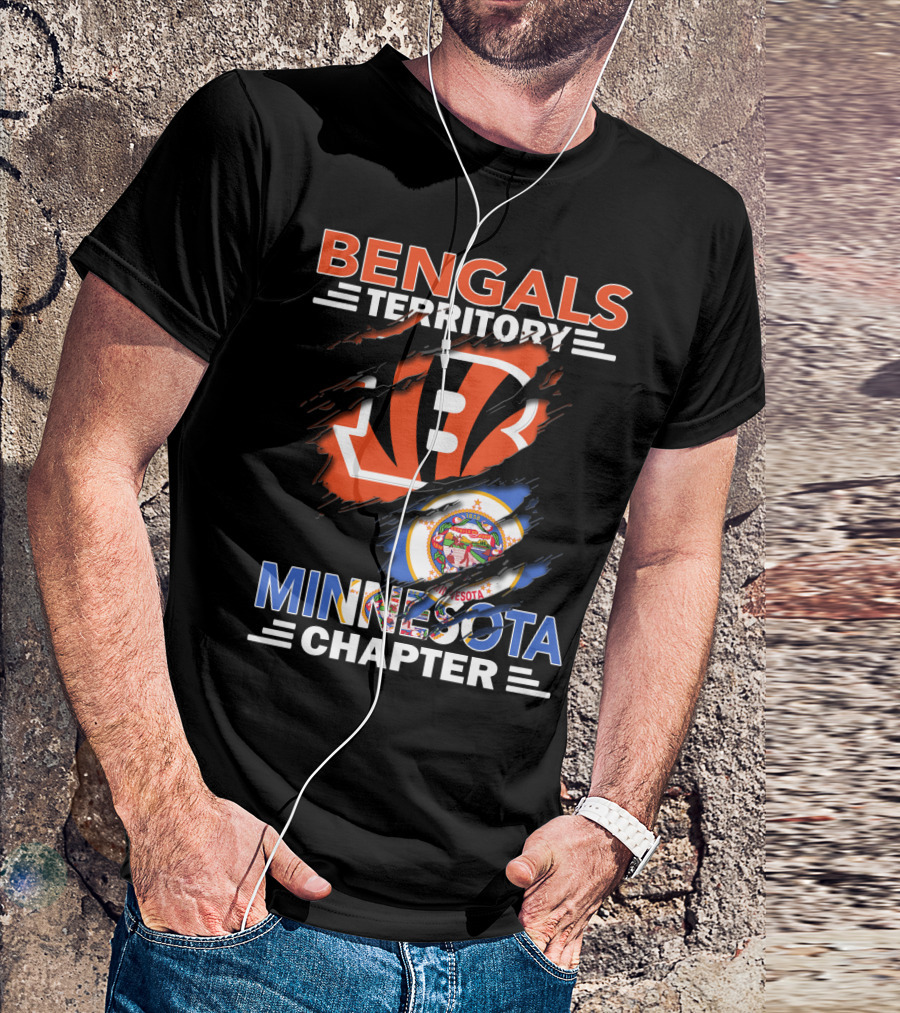 Bengals Territory Minnesota Chapter Football T-Shirt