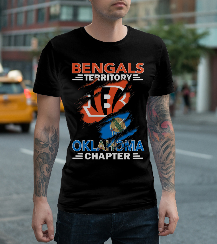 Bengals Territory Oklahoma Chapter Oklahoma Flag Bengals T-Shirt