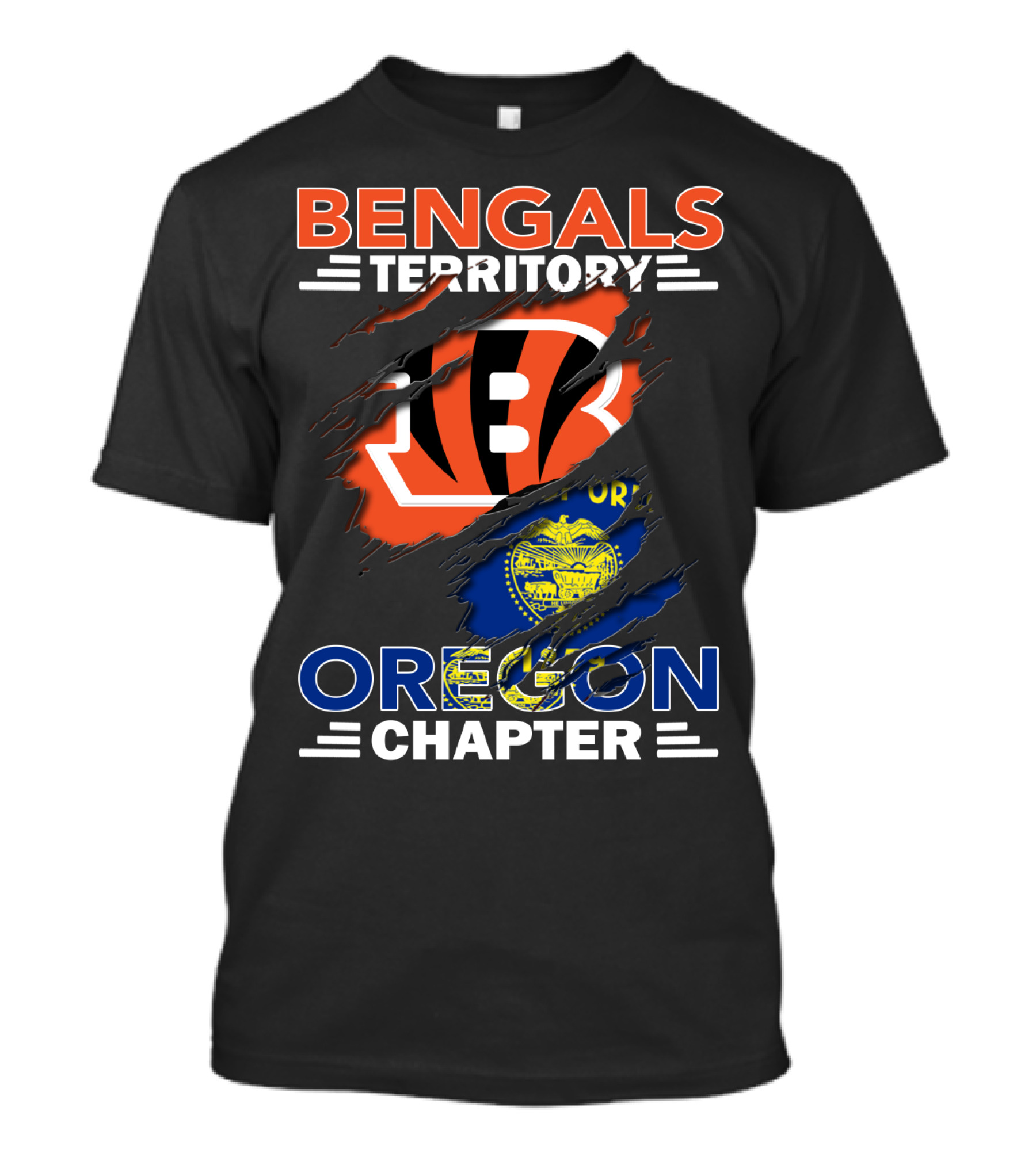 Bengals Territory Oregon Chapter Fan Club Emblem T-Shirt
