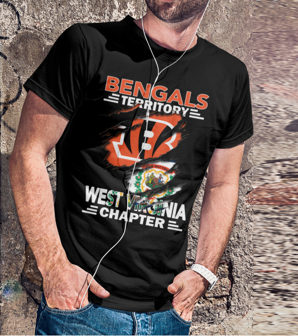 Bengals Territory West Virginia Chapter State Logo NFL Fan Edition T-Shirt