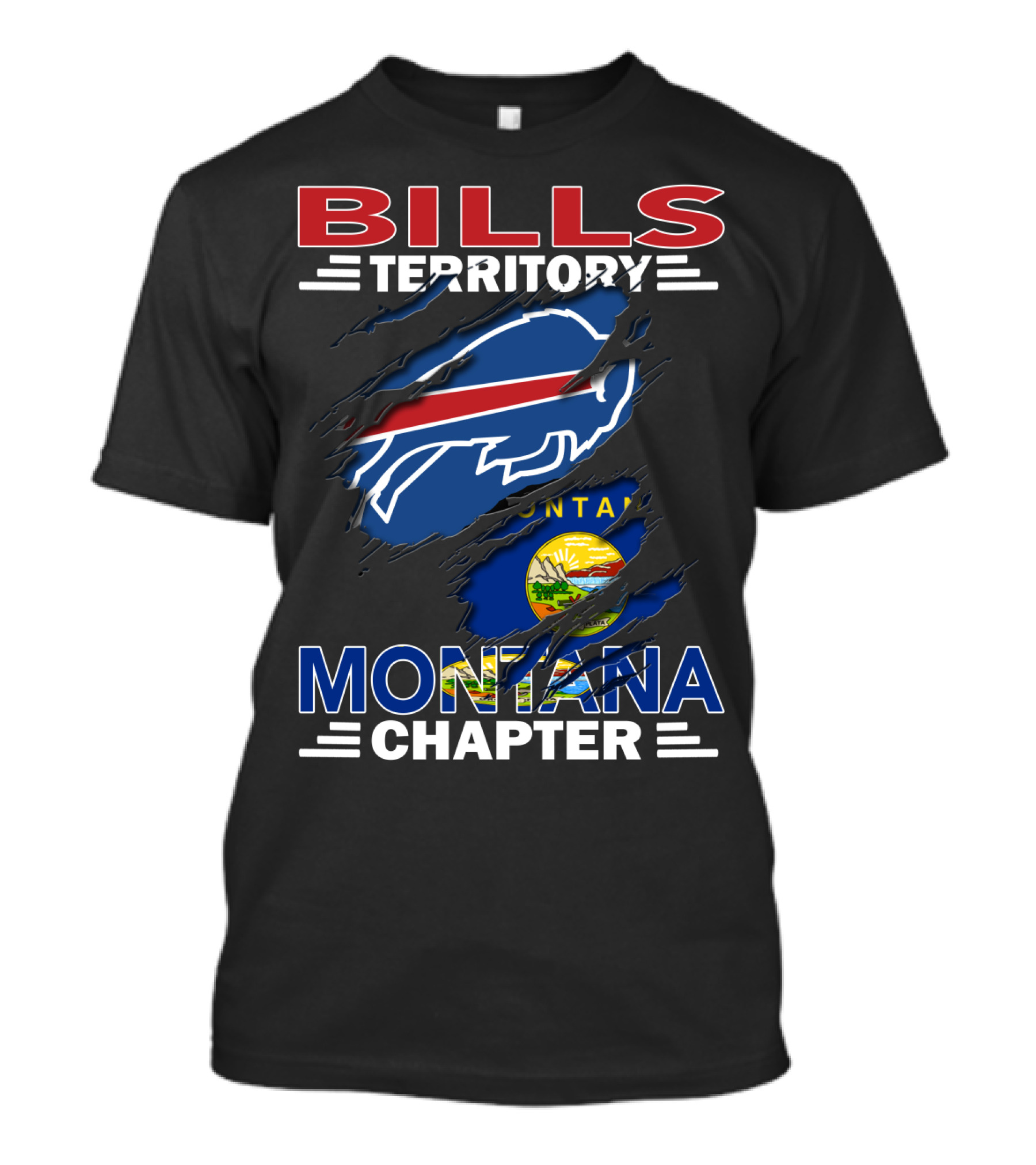 Bills Territory Montana Chapter Buffalo Bills Fan Group T-Shirt
