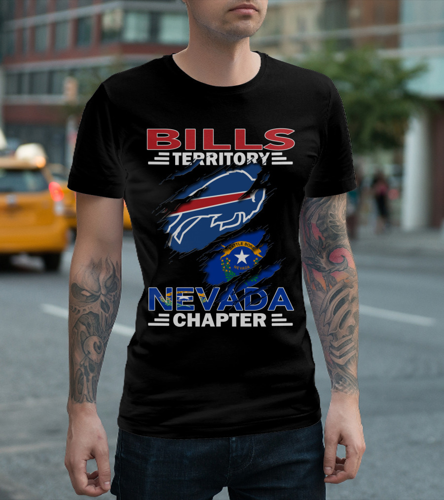 BILLS Territory Nevada Chapter Buffalo Nevada Flag Elements T-Shirt