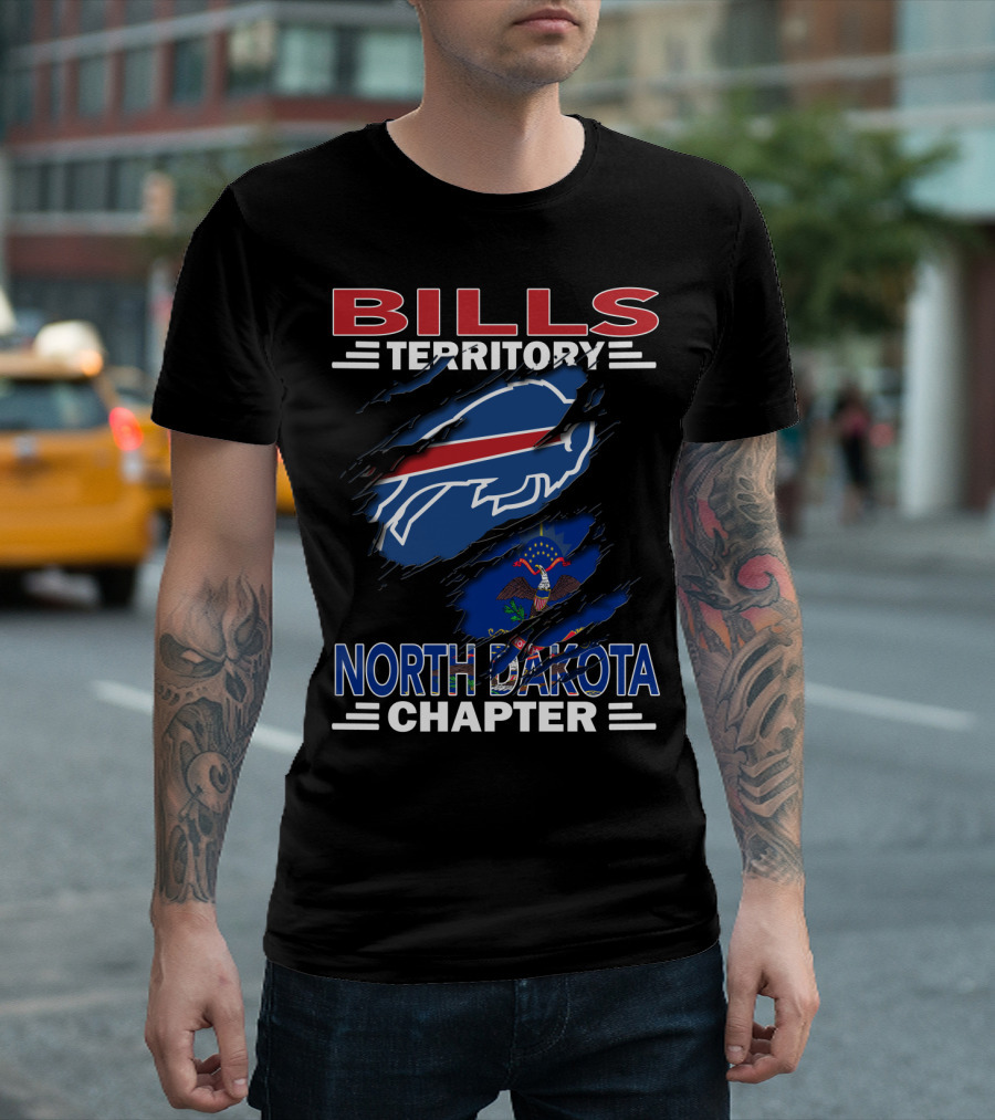 Bills Territory North Dakota Chapter Buffalo Football Fan Club T-Shirt