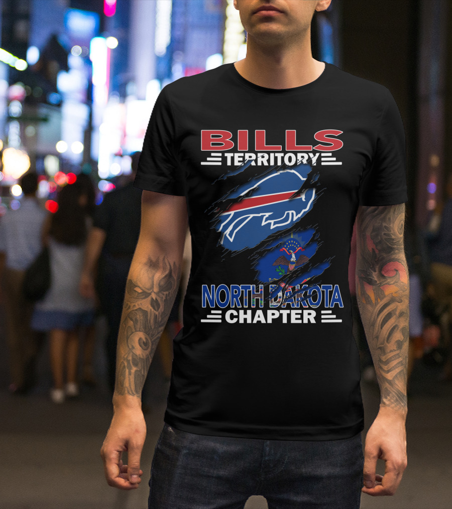Bills Territory North Dakota Chapter Buffalo Football Fan Club T-Shirt