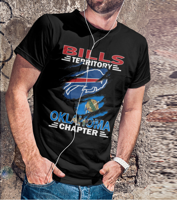 Bills Territory Oklahoma Chapter Buffalo Football Oklahoma Flag T-Shirt