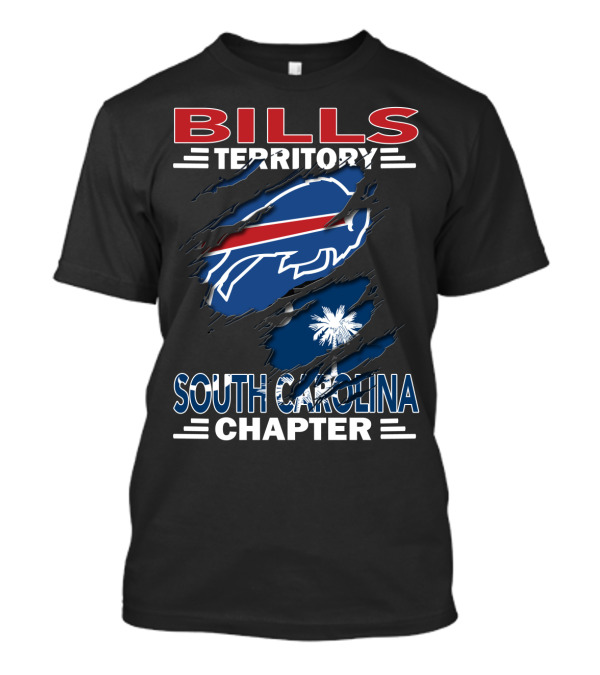 Bills Territory South Carolina Chapter Logo With Palmetto And Buffalo T-Shirt